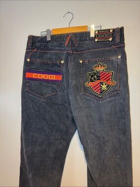 Vintage Y2K Coogi Country Club Jeans / 38x32 / Embroidered